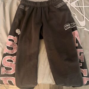 Darc Sport Black and Pink Wide Leg Pants
